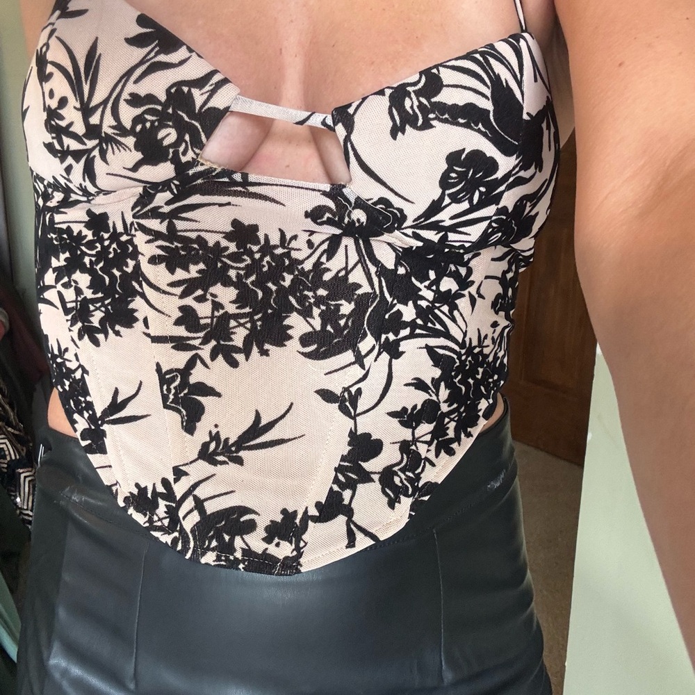 Windsor Black and Cream Floral Camisole